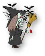 witch with broom